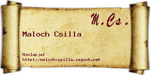 Maloch Csilla névjegykártya